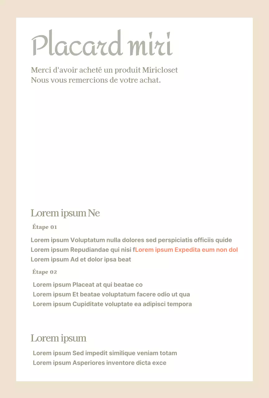 Revue d'un simple magasin de vêtements beigeCarte postale pour un événement