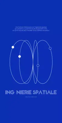 Concept d'ingénierie simple et épuré en bleu marine et blanc.