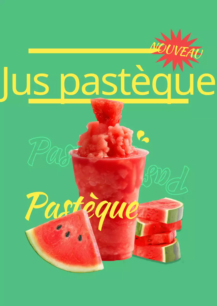 Faites la promotion du menu de votre café avec des images de boissons et des textes illustrés en couleurs.