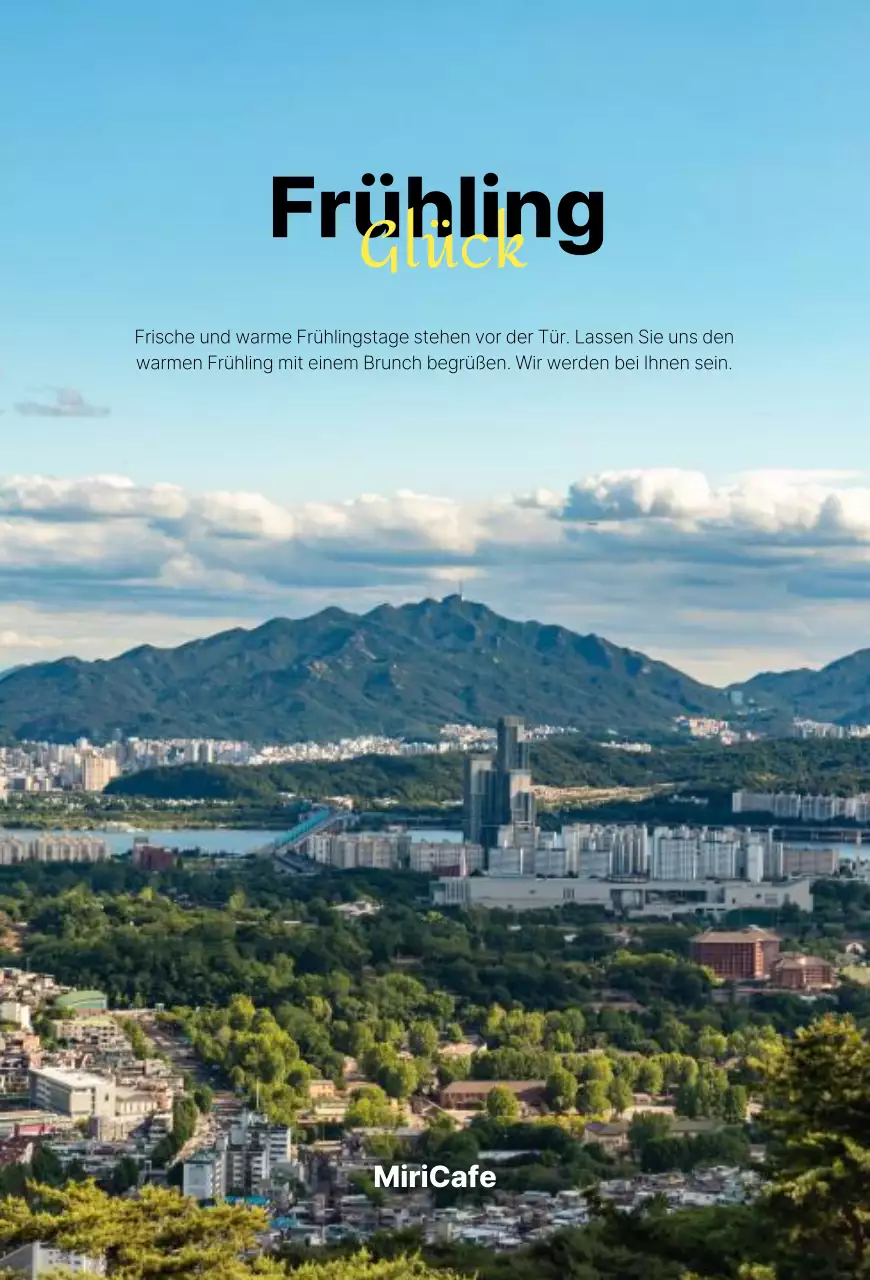 Ein Foto von einer sauberen Frühlingslandschaft in Blau und Schwarz