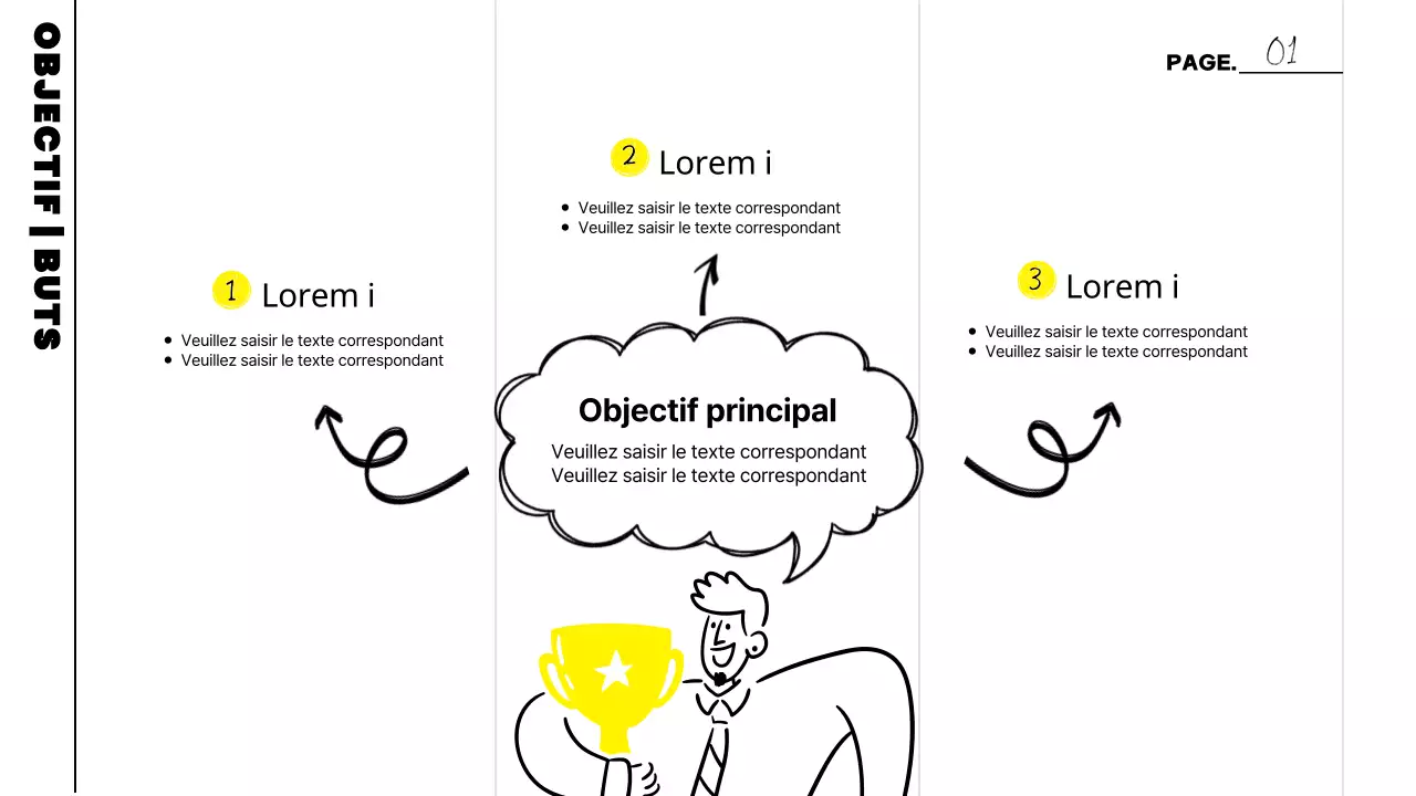 Procès-verbaux des réunions d'étude avec des rehauts de blanc et de jaune