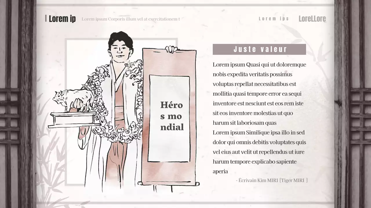 Marron et beige orientalisation concept sagas de lutte proposition de webtoon