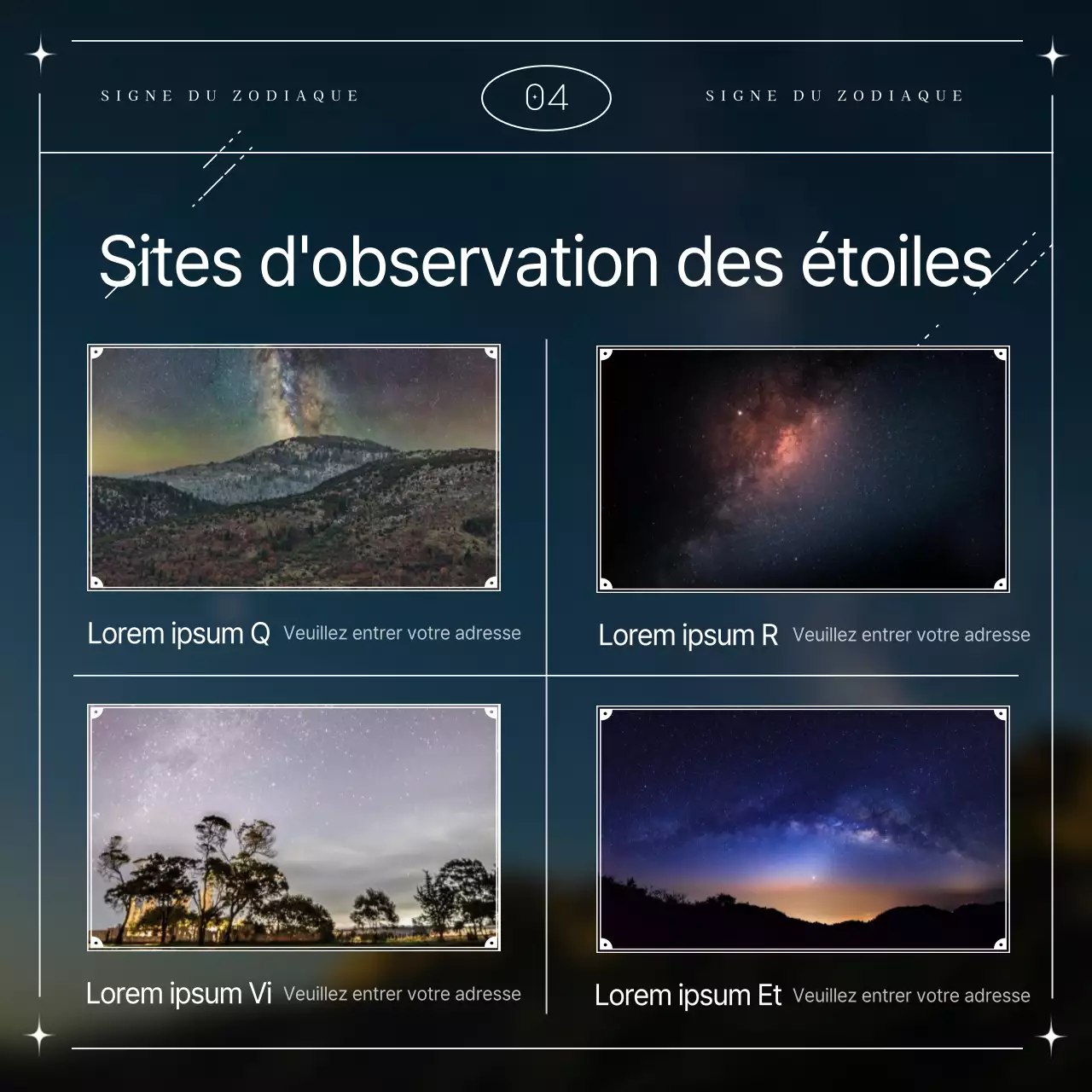 Une constellation simple avec des lignes et des formes marines