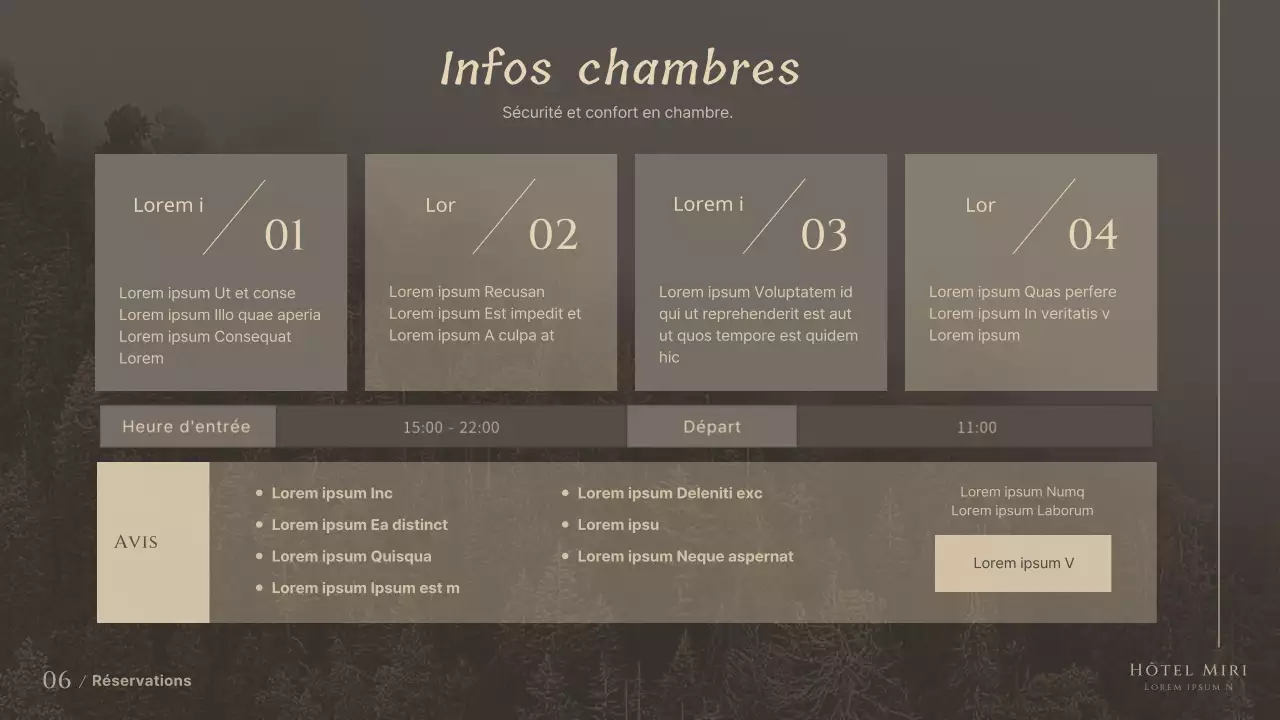 Un ensemble hôtelier moderne et luxueux dans les tons bruns et beiges Product Brief