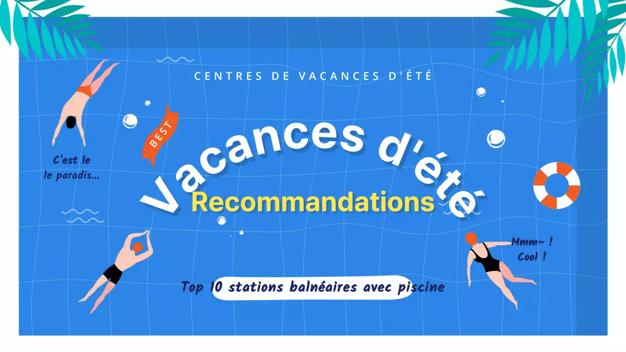 Miniature YouTube d'une escapade estivale avec piscine illustration conceptuelle