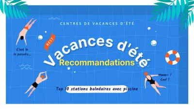 Miniature YouTube d'une escapade estivale avec piscine illustration conceptuelle