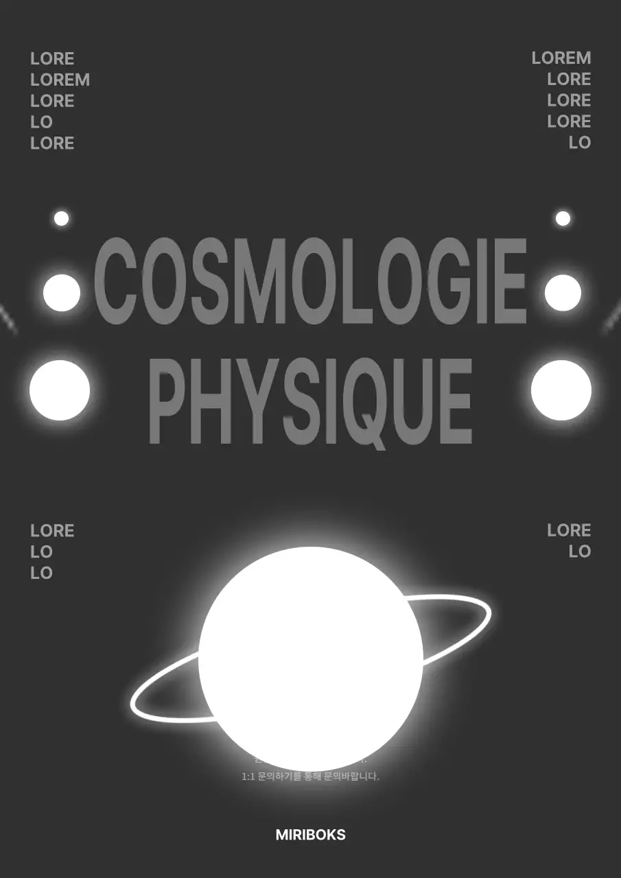 La physique de l'univers noir et blanc
