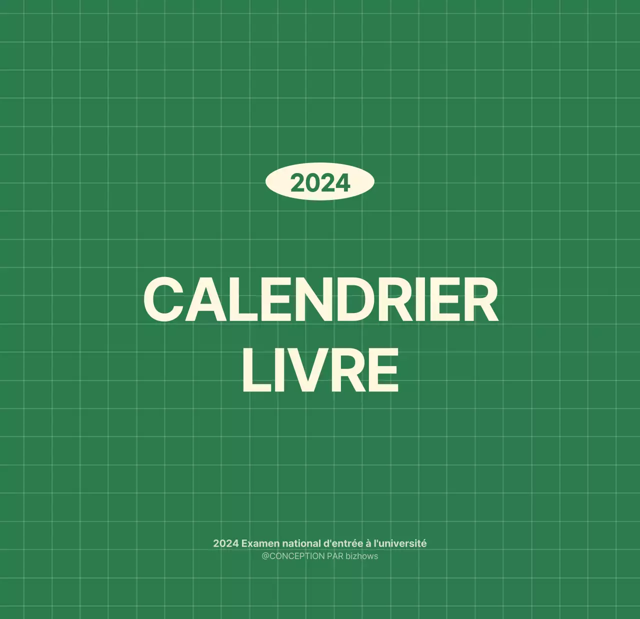 Calendrier mural SAT D-day notepad concept en vert et jaune clair