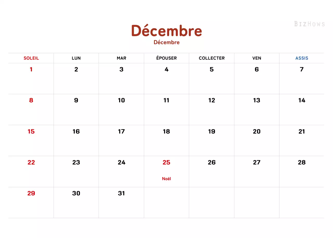 Un calendrier du Nouvel An chaleureux et illustré