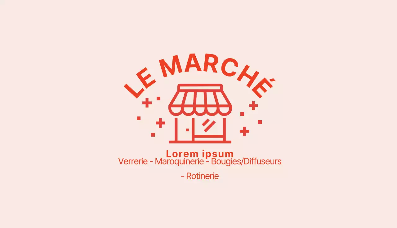 Boutique d'accessoires illustrés rouge ivoire