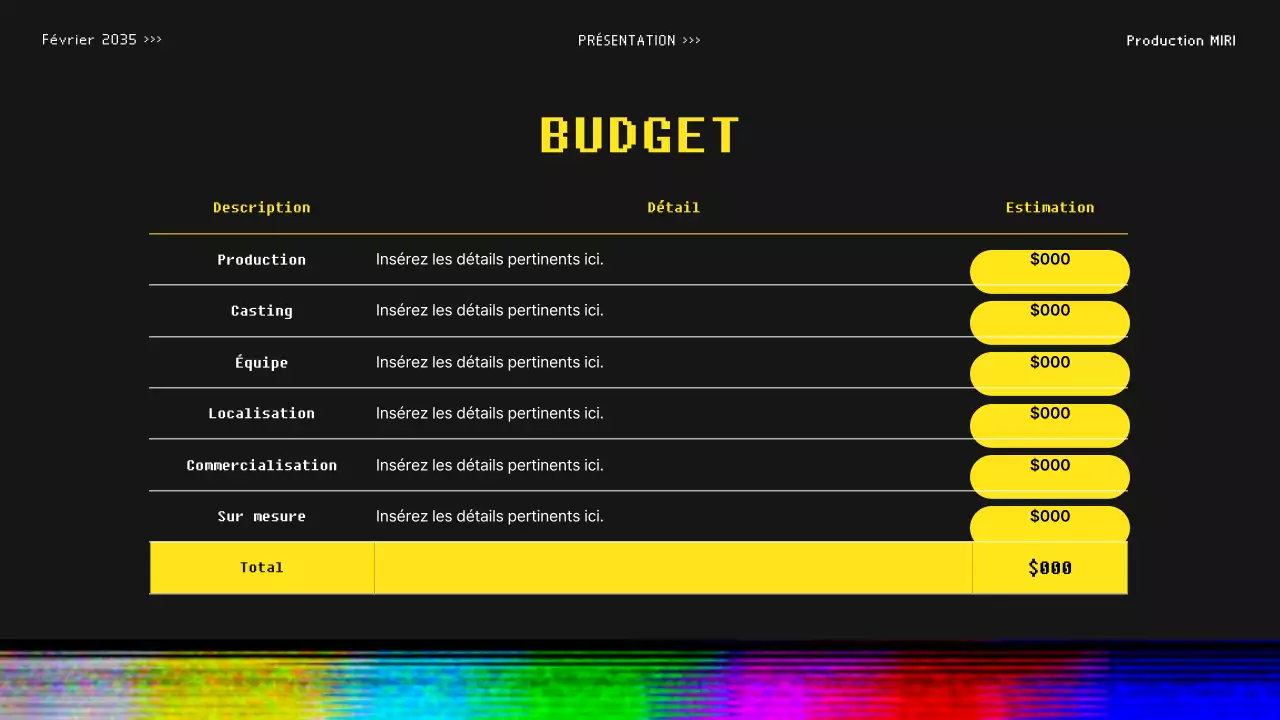 Proposition de vidéo pour un concept de diffusion rétro coloré