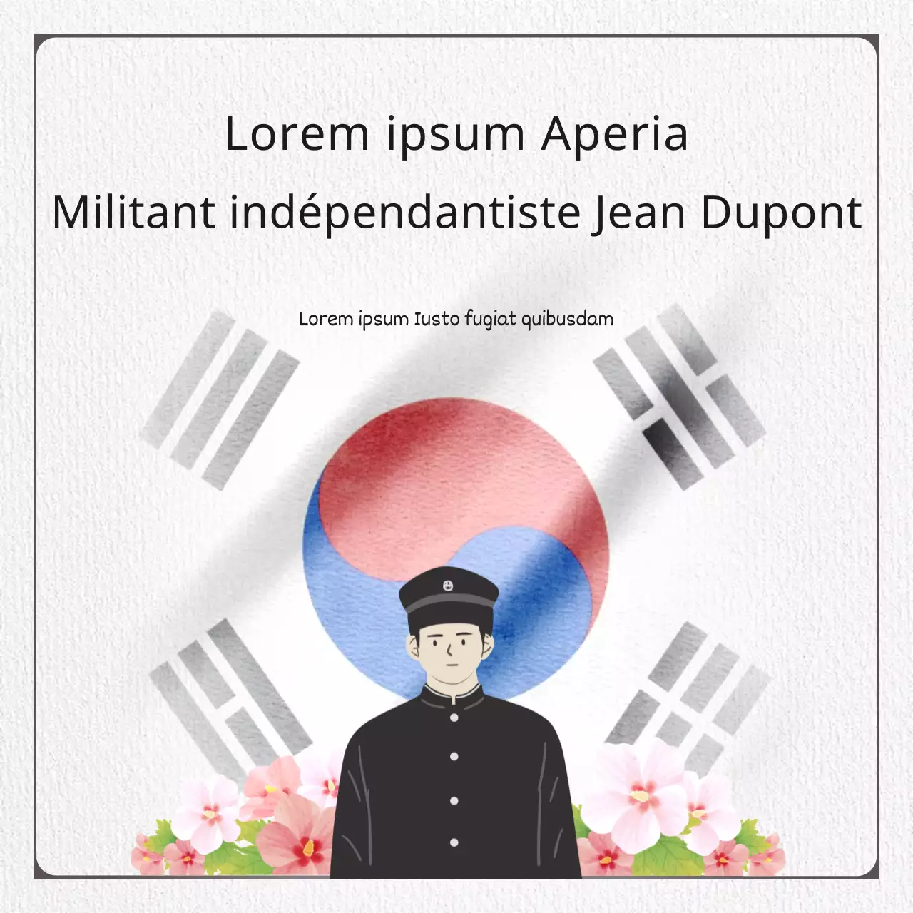 Le poète Yoon Dong-joo, fier combattant de l'indépendance coréenne en blanc et noir.