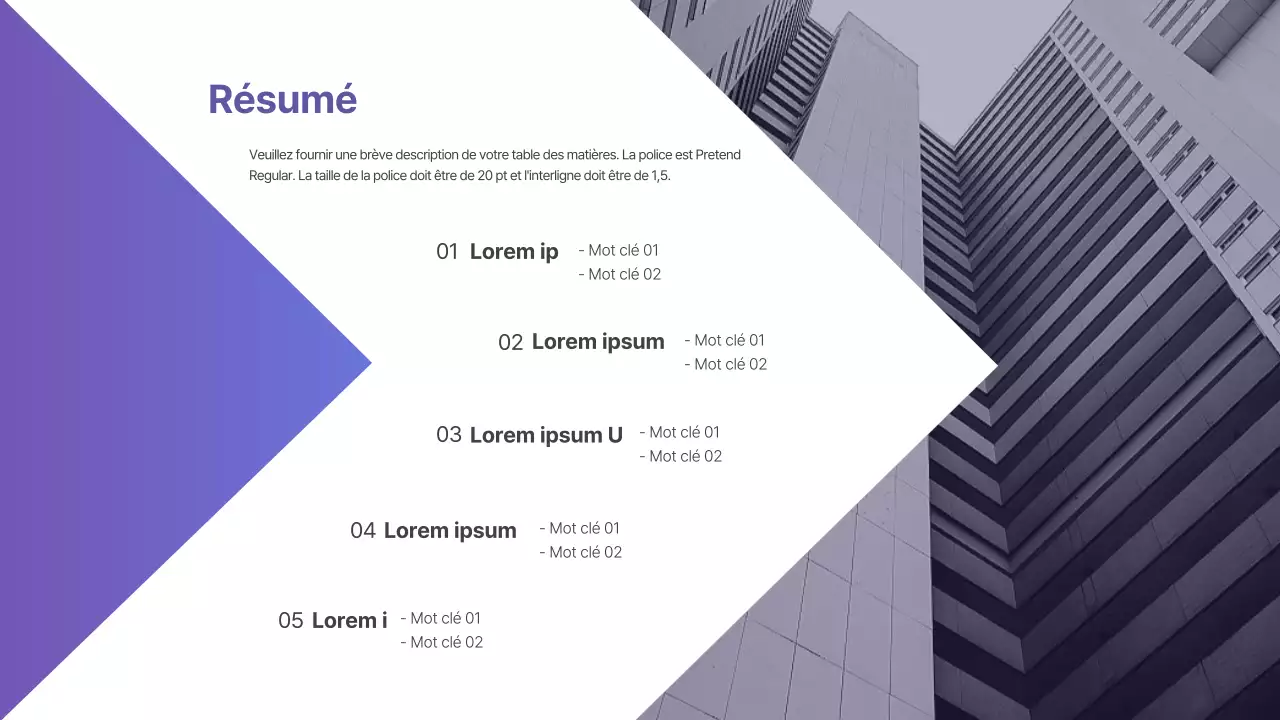 Proposition de services de recrutement externalisés en violet et gris Business B2B Chasseurs de têtes Recrutement d'entreprises Détachement de travailleurs intérimaires