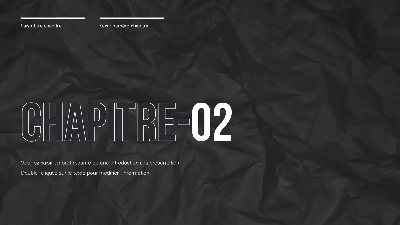 Une présentation chic