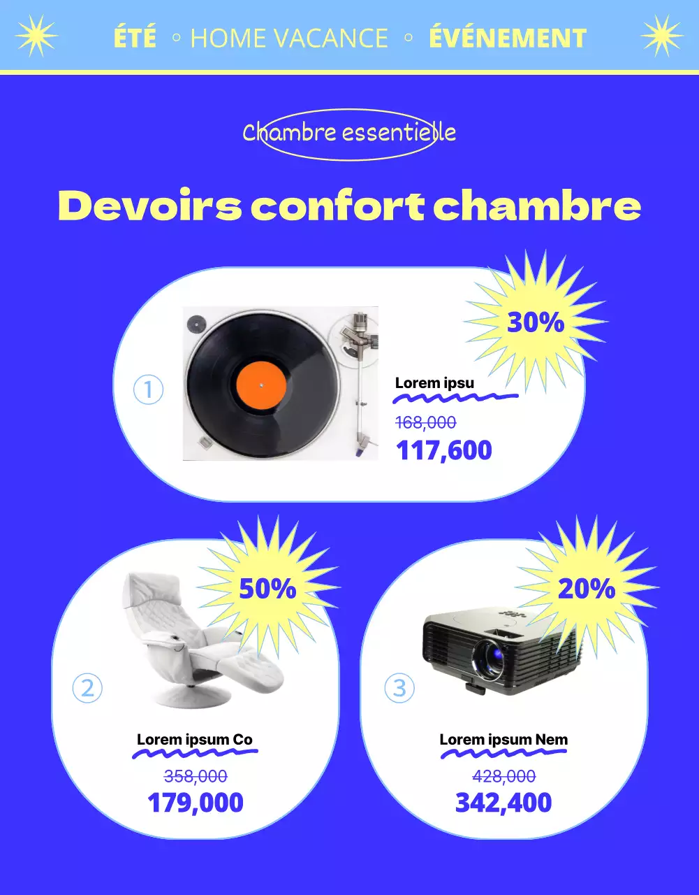 Exposition spéciale "Homecoming" avec des illustrations bleues et froides