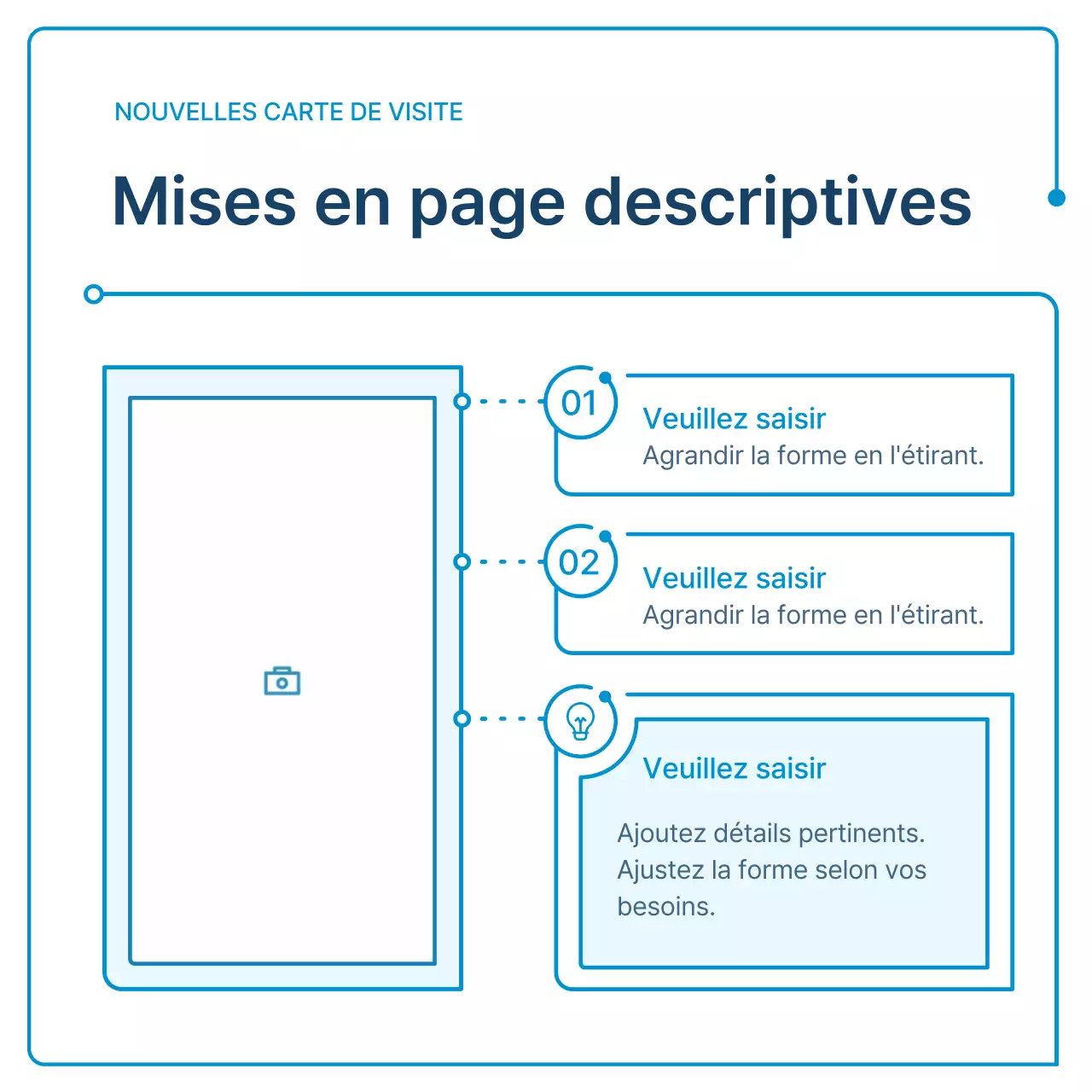 Guide des lettres d'information d'entreprise à géométrie blanche et bleue
