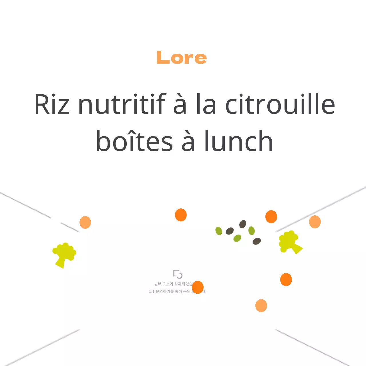 Bento de riz nutritif à la citrouille