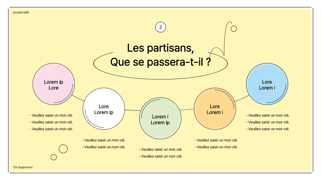 Cérémonie de lancement des supporters avec des formes pastel de cadres solaires