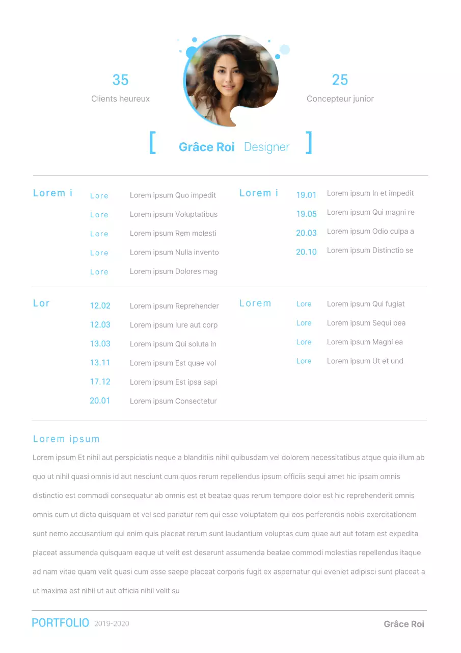 Lettre de motivation simple bleu clair