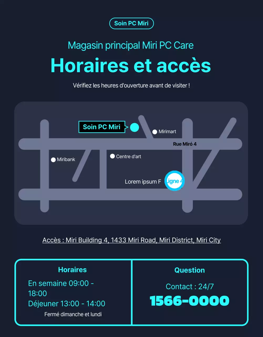 Promouvoir les services de réparation d'ordinateurs en argent et en noir