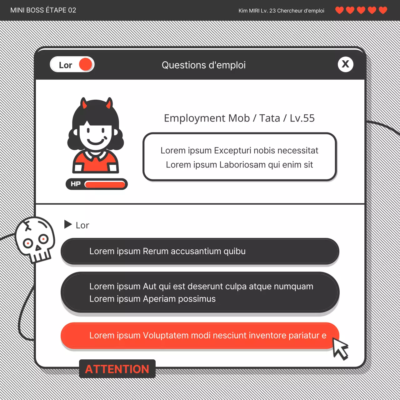 Carte de vœux Obon gris foncé et orangeNews