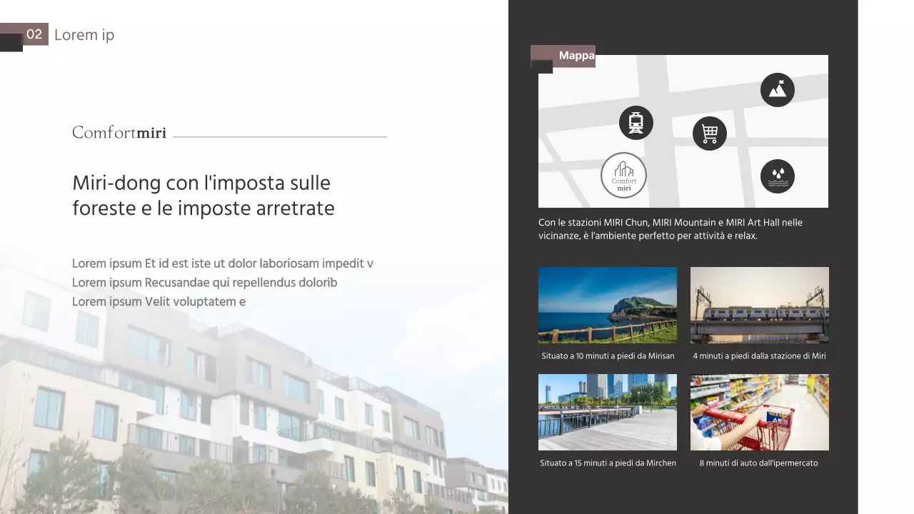 Tema dell'offerta di trasloco in marrone e grigio