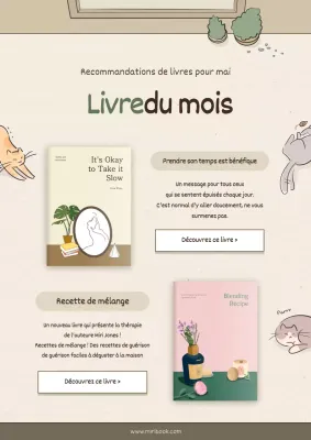 Livres de concepts émotionnels en marron