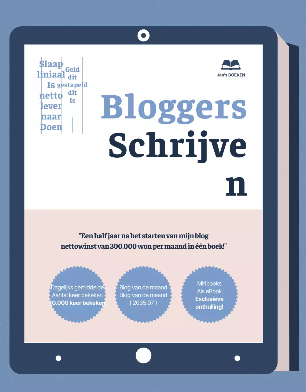 Verkoop ebooks in blauw en roze
