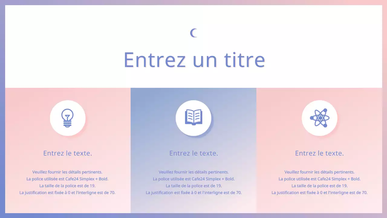 Agenda simple en dégradé rose-violet