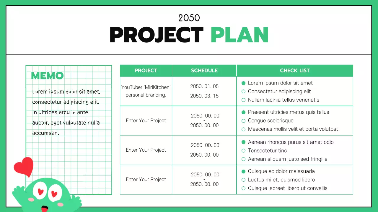 Business GoodNotes with mint-colored black lines