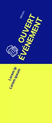 Un événement de l'ouverture de l'espoir piloté par le texte avec un fort contraste jaune-bleu