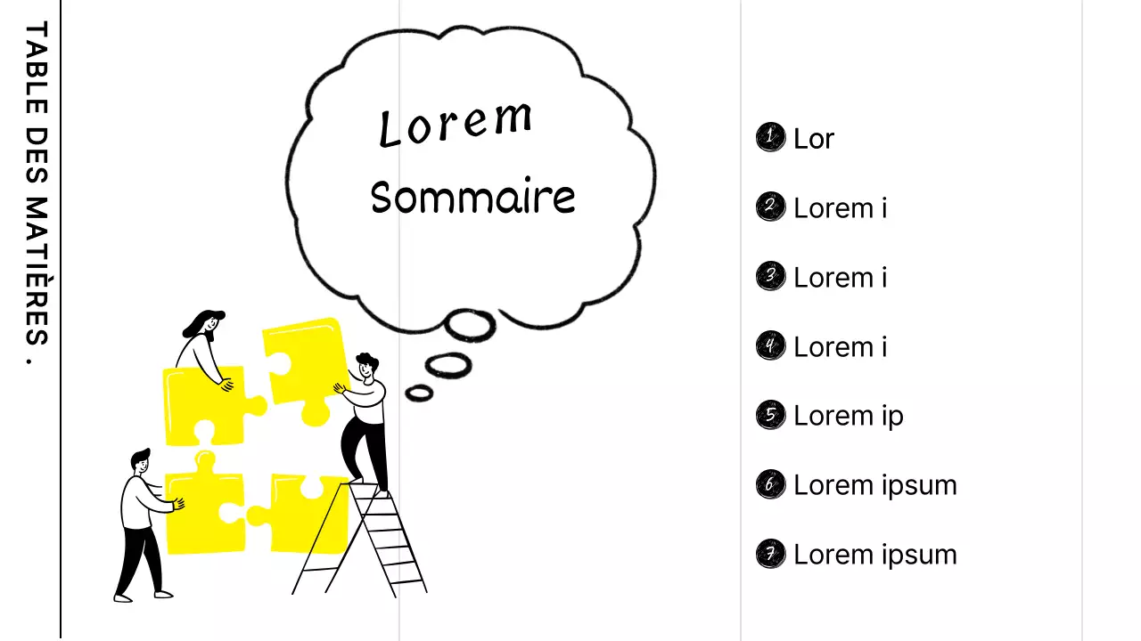 Procès-verbaux des réunions d'étude avec des rehauts de blanc et de jaune