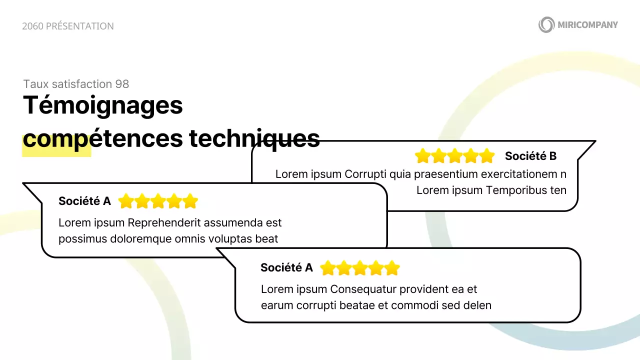 Une proposition d'introduction d'entreprise moderne en blanc et bleu
