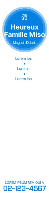 Concept bleu et épuré pour la promotion d'un cabinet dentaire