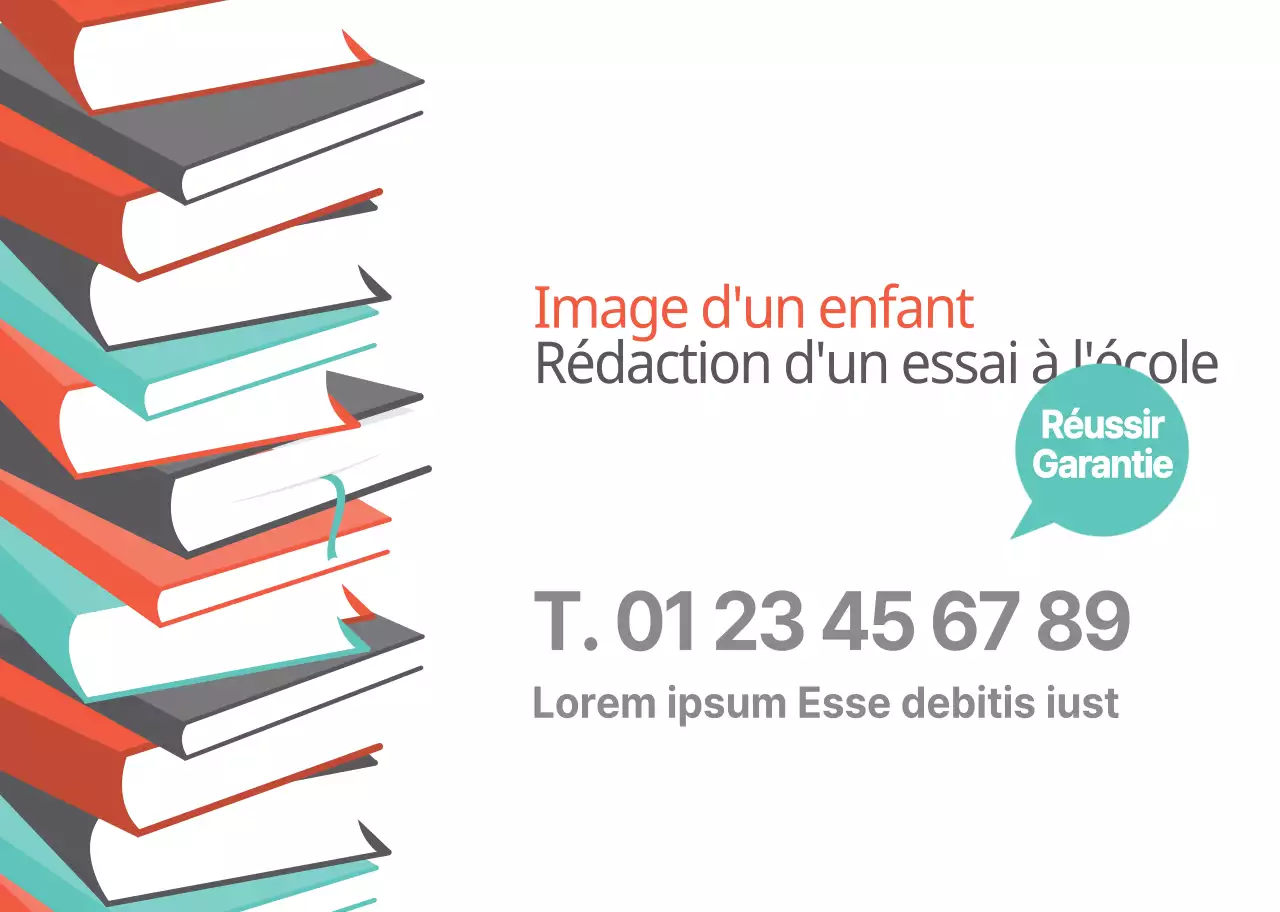 Illustration d'un livre blanc Rédaction d'un essai Promotion de l'école