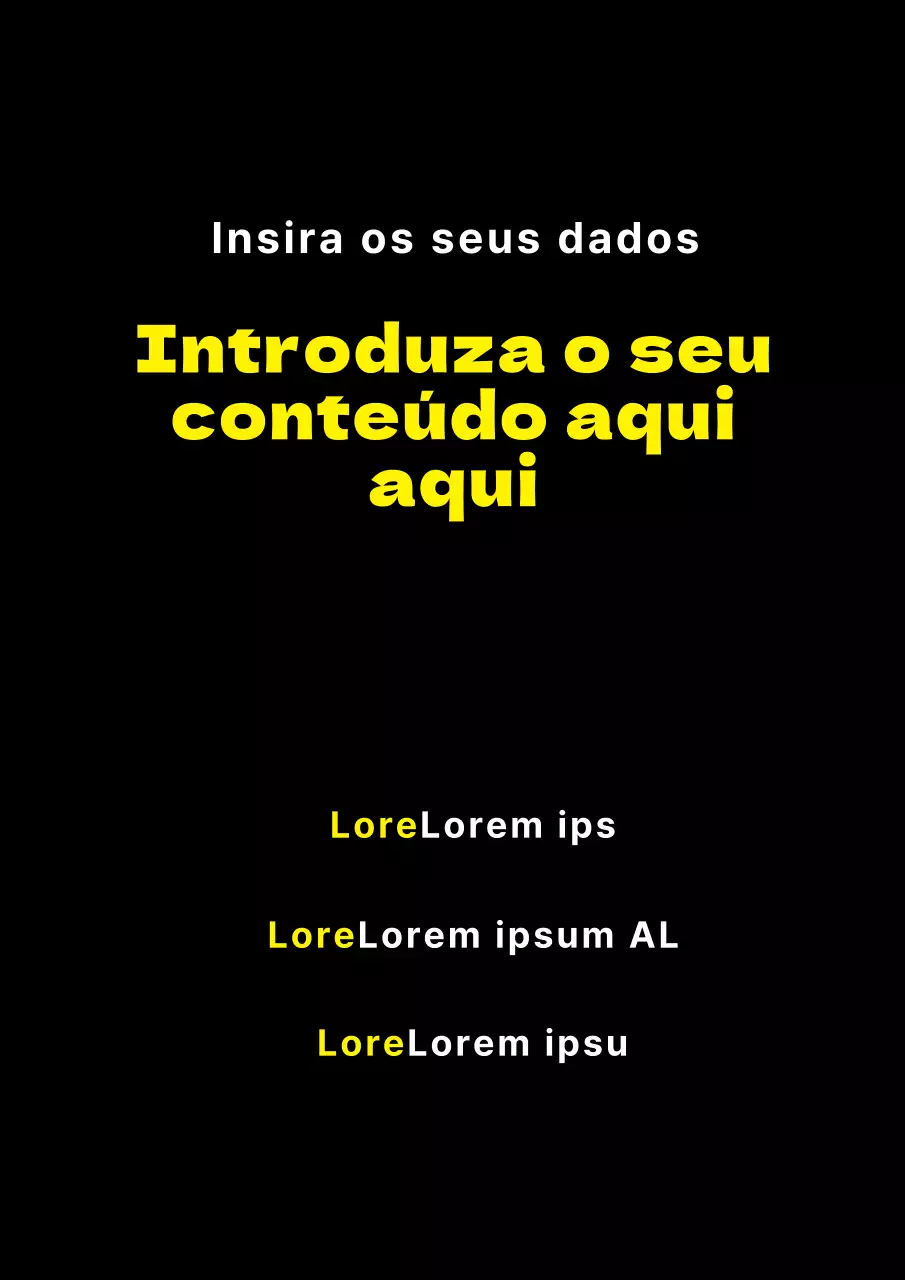 Promover um calendário de eventos simples a preto e amarelo