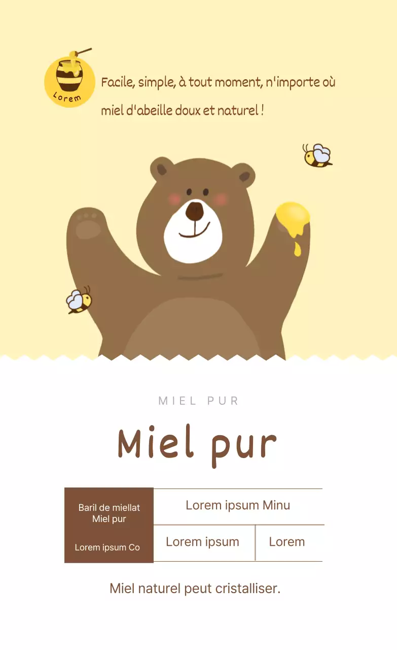 Autocollant vertical_Miel