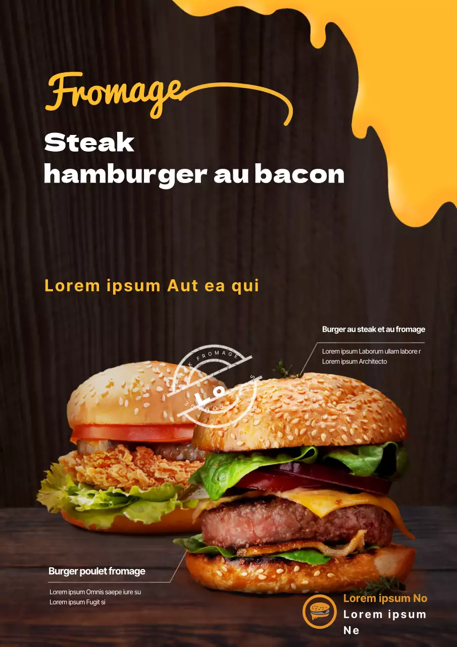 Promouvoir un nouveau menu cheeseburger