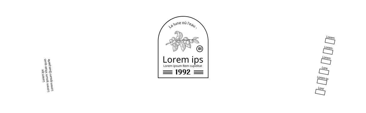 Promouvoir et informer votre café avec un logo épuré en noir et blanc.