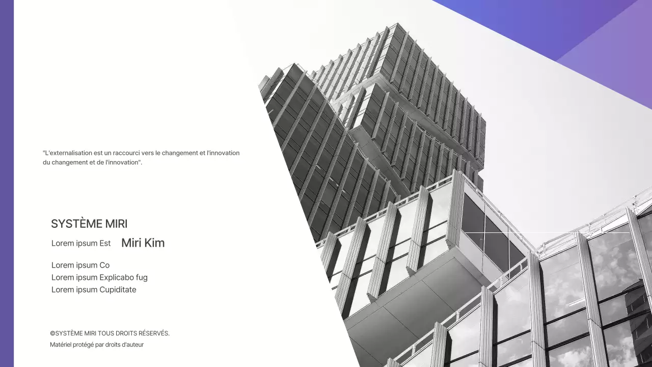 Proposition de services de recrutement externalisés en violet et gris Business B2B Chasseurs de têtes Recrutement d'entreprises Détachement de travailleurs intérimaires