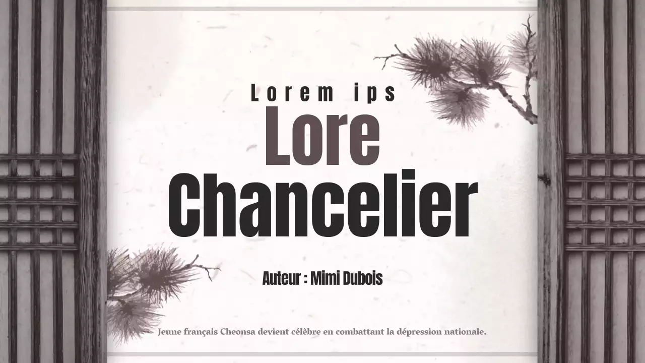 Marron et beige orientalisation concept sagas de lutte proposition de webtoon