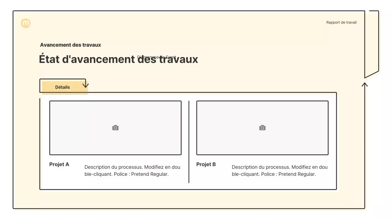 Formes ponctuelles avec flèches en jaune clair Kit de présentation d'entreprise