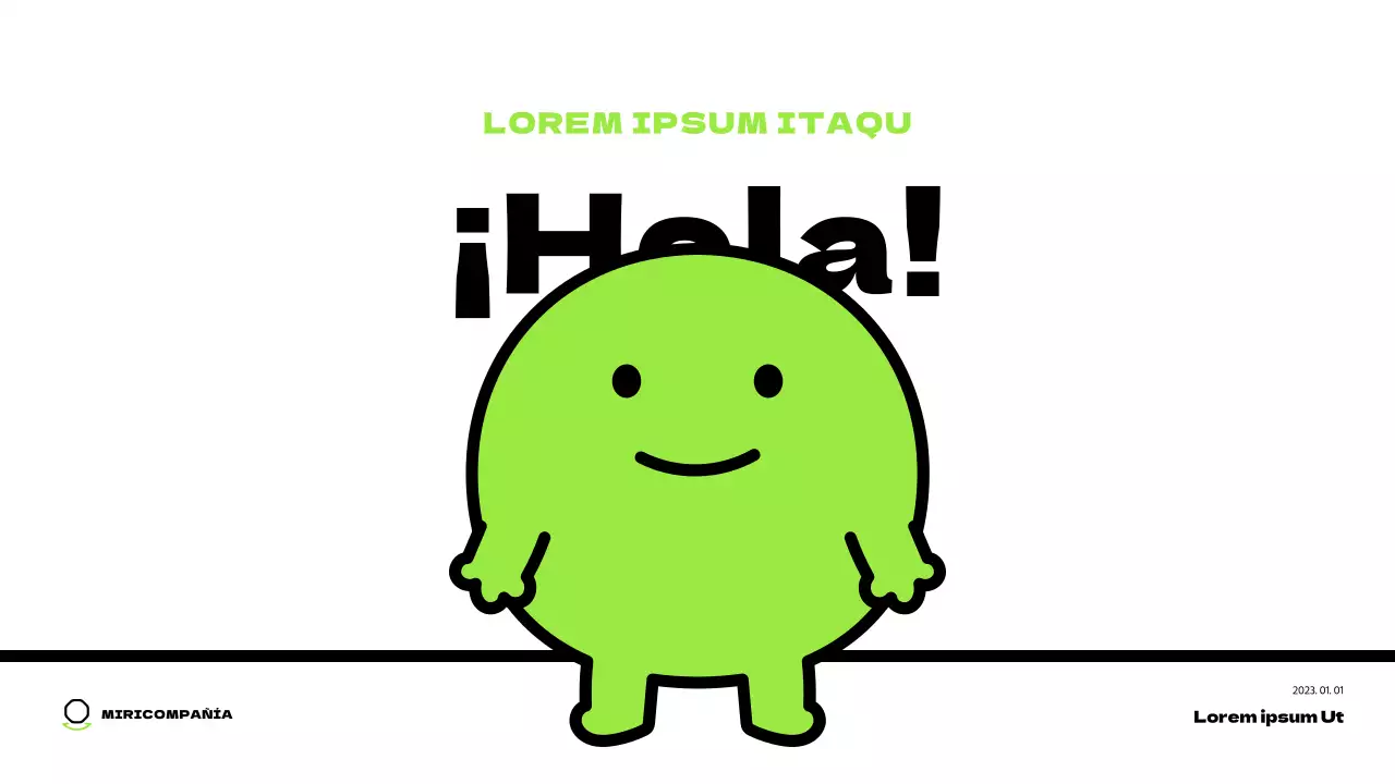 Simpáticos personajes en chartreuse y un diseño limpio