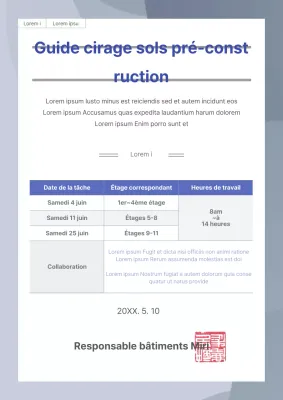 Instructions pour l'application de la cire sur les sols gris propres
