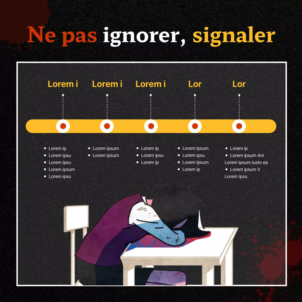 Poste du Bullying Prevention Advice Centre en noir et rouge