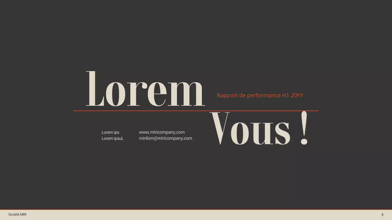 Accents de couleur orange avec marron et beige Carte de pointage simple