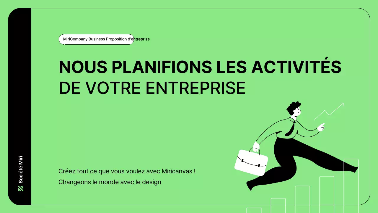 Illustration d'entreprise avec des lignes simples en vert