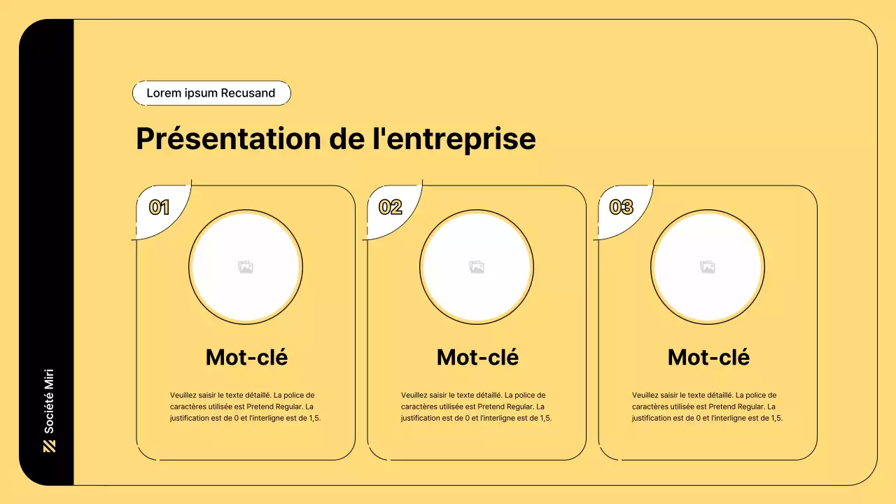 Illustration d'entreprise avec des lignes simples et la couleur jaune