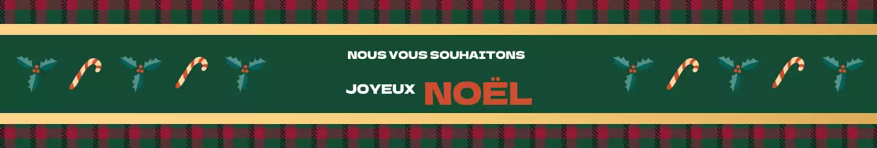 illustration vert rouge motif à carreaux noël