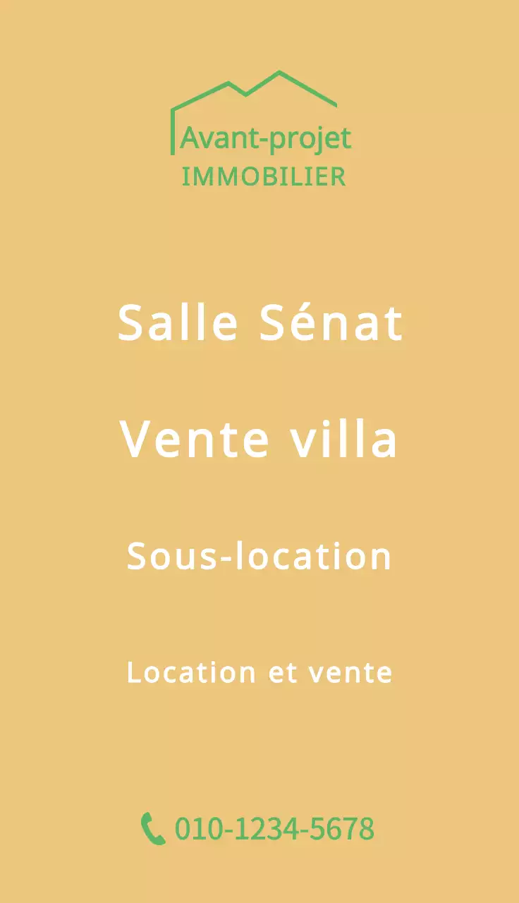 Illustration verte et nette pour promouvoir l'immobilier